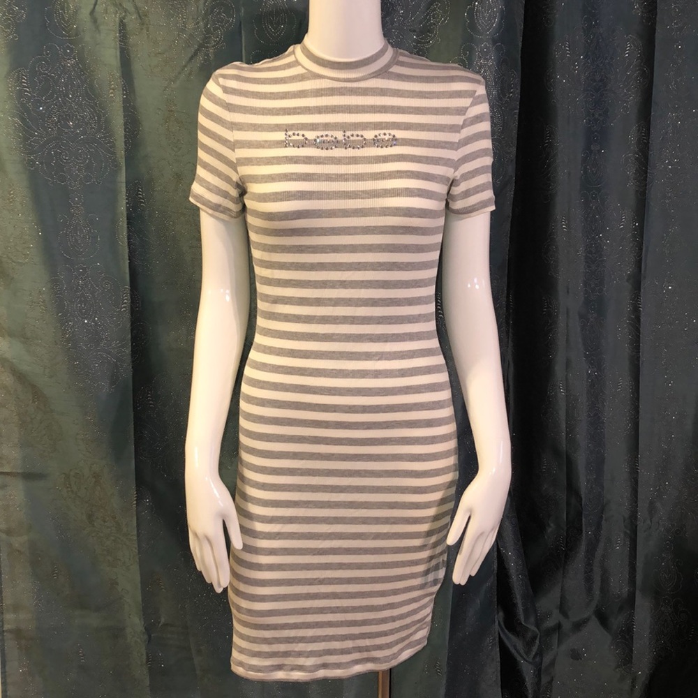 BEBE cotton striped dress